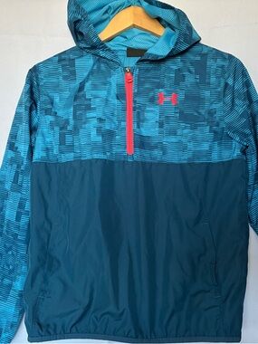 UNDER ARMOUR boys 1/4 zip pullover wind jacket